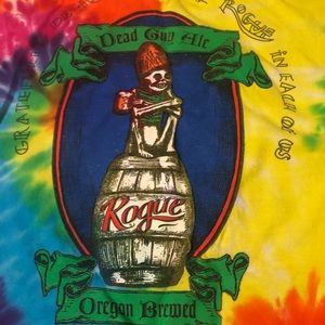 Tie Dye Rogue Ale t shirt Large